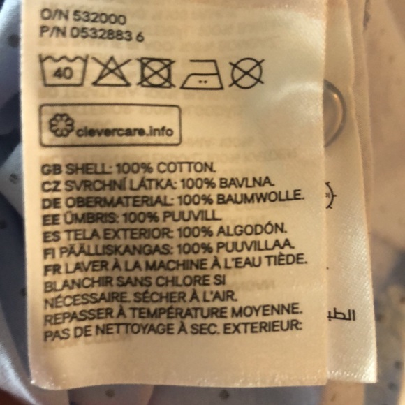 H&M summer dress in light blue with dark blue polka dots. - Picture 3 of 3